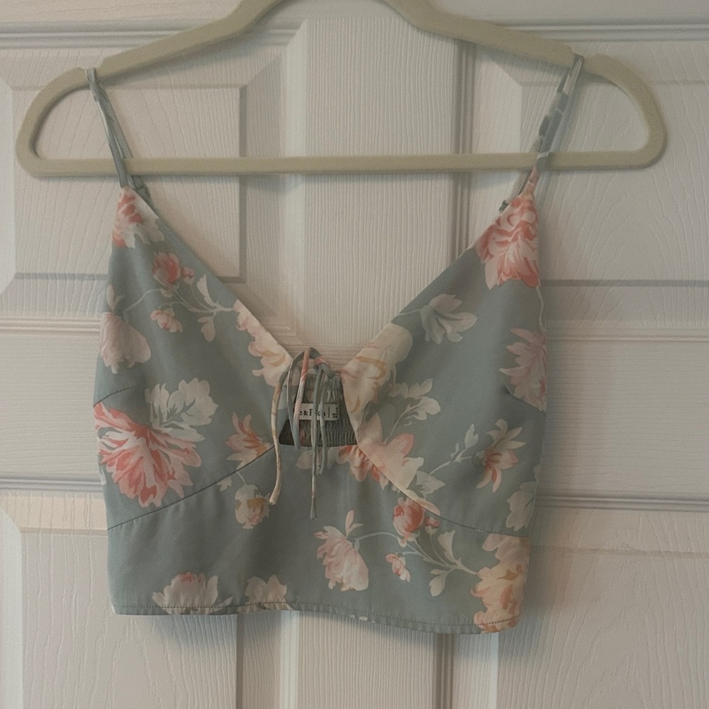 Abercrombie & Fitch Floral Camisole in Blue and Pink